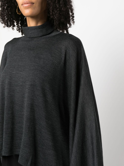 Gia Studios Mock-neck Wool Jumper In Grey