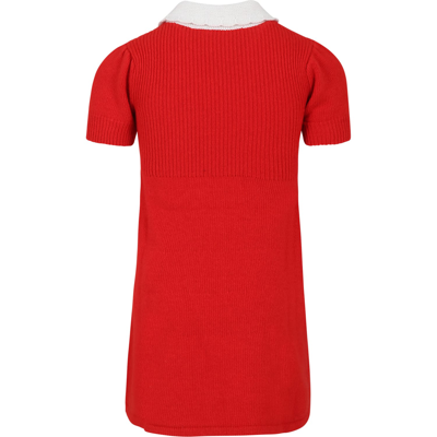 Shop Philosophy Di Lorenzo Serafini Red Dress For Girl With Bow