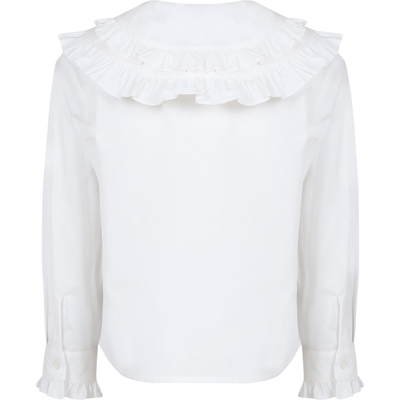 Shop Philosophy Di Lorenzo Serafini White Shirt For Girl With Logo