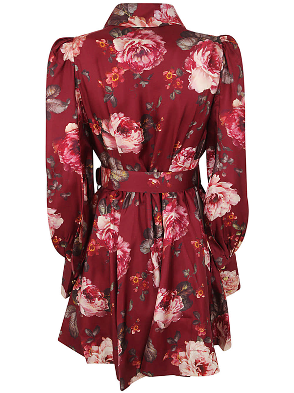 ZIMMERMANN Luminosity floral-print silk dress - Red