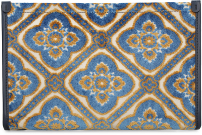 Shop Etro Jacquard Fabric Clutch In Blue