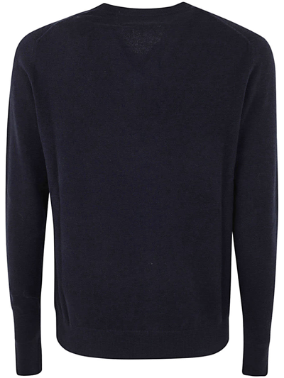 Shop Ballantyne V Neck Pullover With Diamonds In Blue