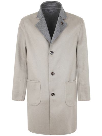 Shop Kired Parana Reversible Coat In Dark Grey Dove Grey