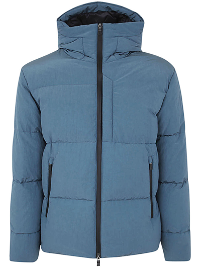 Shop Herno Bomber Jacket In Indian Blue