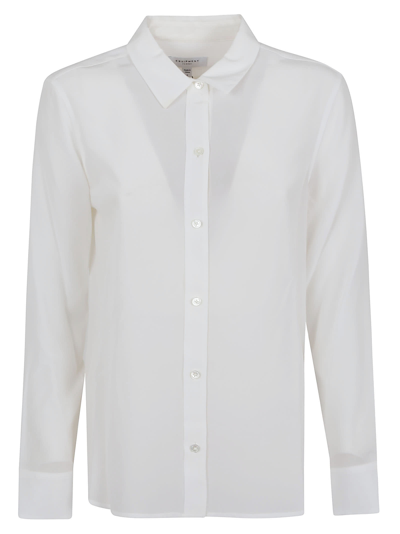 Shop Equipment Leema Women Shirt Long Sleeves In Bright Wht Bright White