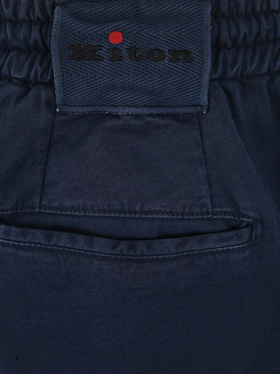 Shop Kiton Pants With Coulisse In Blue
