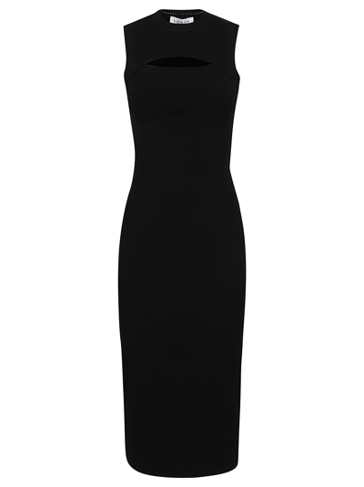 Shop Victoria Beckham Sleeveless Cut Out Midi Dress In Black