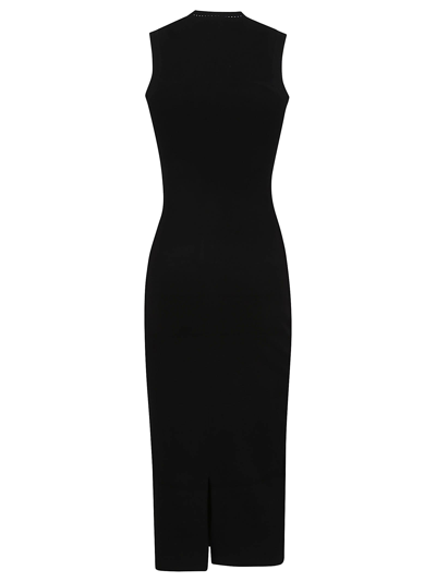 Shop Victoria Beckham Sleeveless Cut Out Midi Dress In Black
