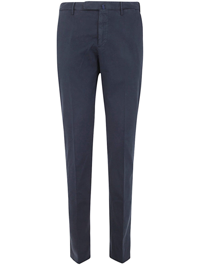 Shop Incotex Cotton Classic Trousers In Blue