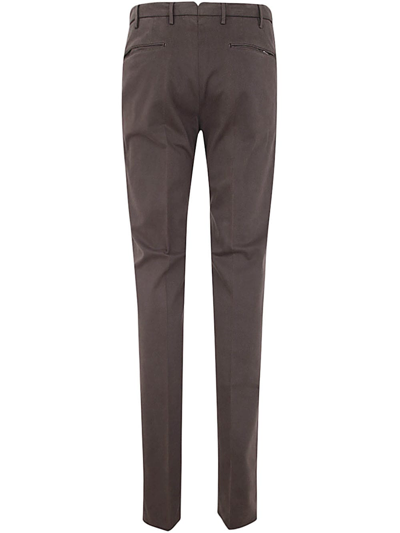 Shop Incotex Cotton Classic Trousers In Brown