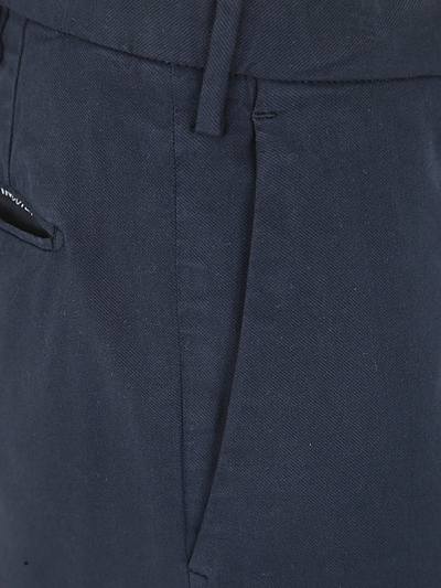 Shop Incotex Cotton Classic Trousers In Blue