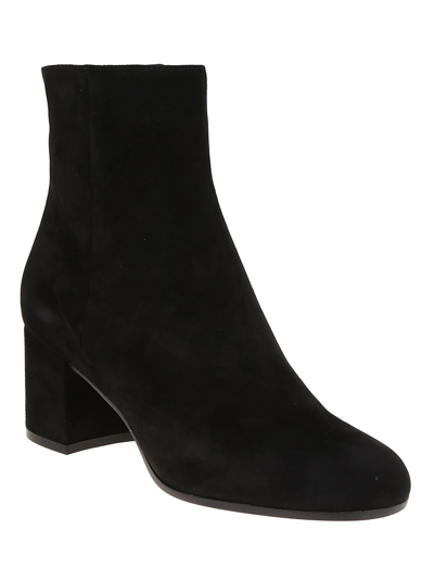 Shop Gianvito Rossi Margaux Mid Bootie Camoscio Stivale In Nero