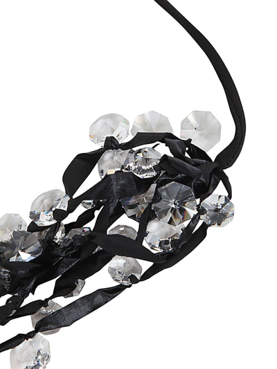 Shop Maria Calderara Necklace In Tn Trasparent Crystal Blacck