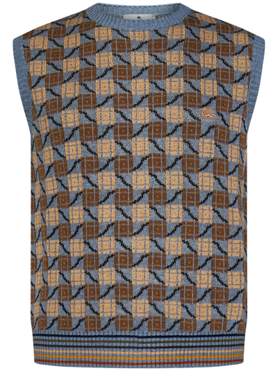 Shop Etro Gilet In Beige