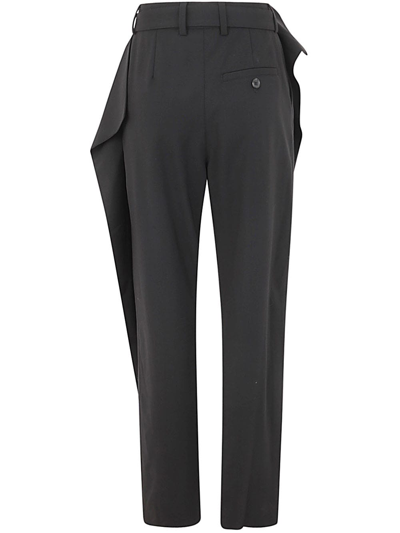 Shop Jw Anderson Padlock Strap Fold Over Trousers In Black