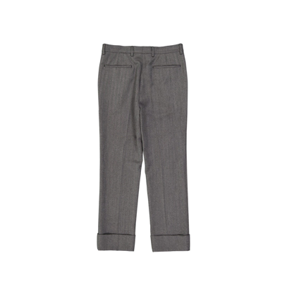 Shop Prada Wool Pants In Gray