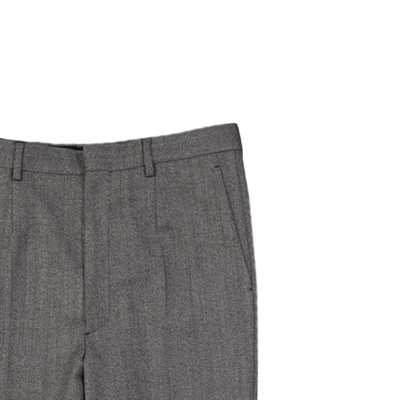 Shop Prada Wool Pants In Gray