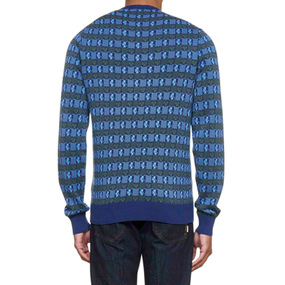 Shop Malo Cotton Sweater In Blue