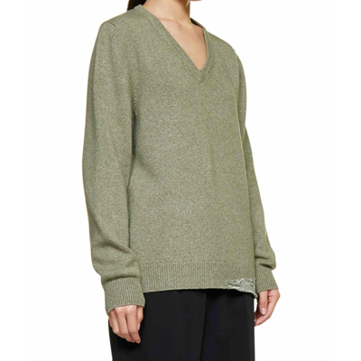 Shop Maison Margiela Wool And Cashmere Sweater In Green