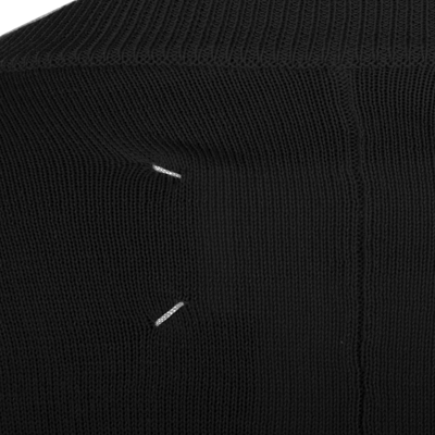 Shop Maison Margiela Rib Knit Jumper In Black