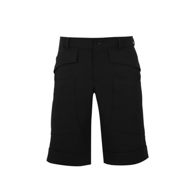 Shop Burberry Wool Bermuda Shorts In Black