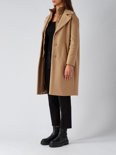 Herno Ecowool Coat In Sabbia