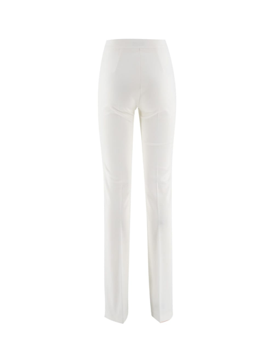 Shop Pinko Trousers In Bianco Biancaneve
