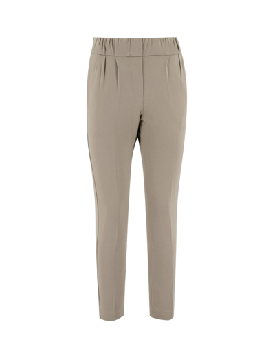 Shop Le Tricot Perugia Trousers In Taupe