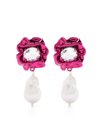 Shop Sterling King Pink Lola Pearl Drop Earrings