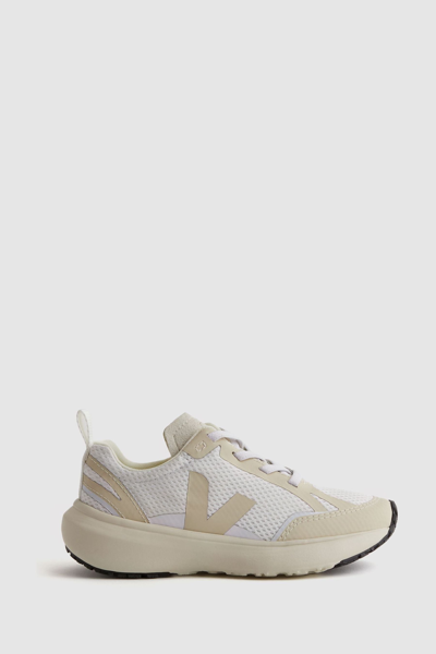Reiss White Pierre Small Canary Light Veja Mesh Trainers In White Pierre