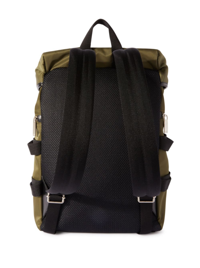 Off-white Courrie Flap Drawstring Backpack In Green