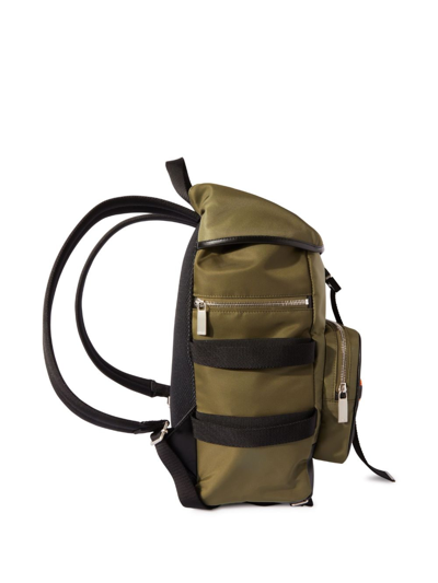 Off-white Courrie Flap Drawstring Backpack In Green