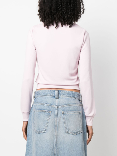 Shop Courrèges Zip-up Cropped Jacket In Pink