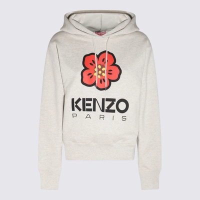 Shop Kenzo Pale Grey Cotton Boke Flower Sweatshirt