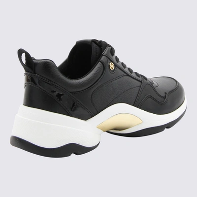 Shop Michael Michael Kors Black Leather Orion Trainer Sneakers
