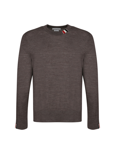 Shop Thom Browne Sweater In Brown