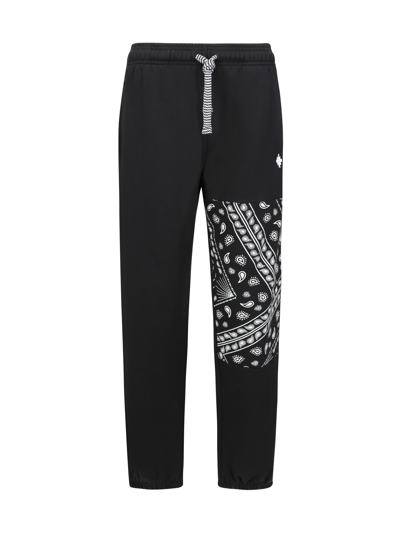Shop Marcelo Burlon County Of Milan Bandana Sweatpants In Black/white