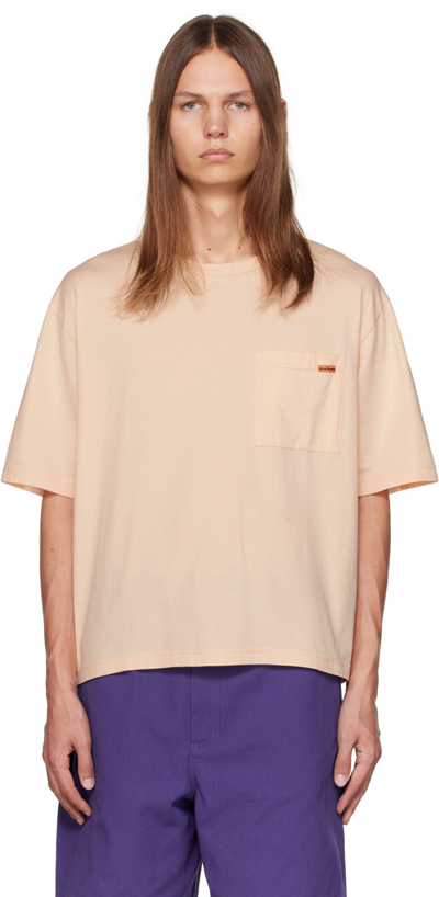 Shop Acne Studios Pink Patch Pocket T-shirt In Ad5 Powder Pink
