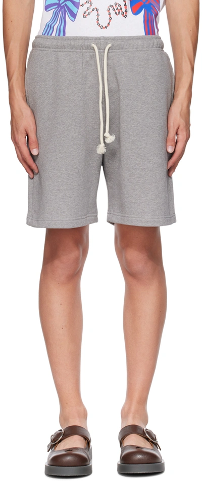 Shop Acne Studios Gray Patch Shorts In X92 Light Grey Melan