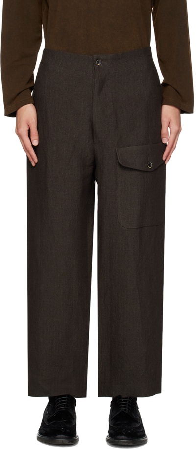 Shop Uma Wang Brown Paxton Trousers In Uw600 Brown
