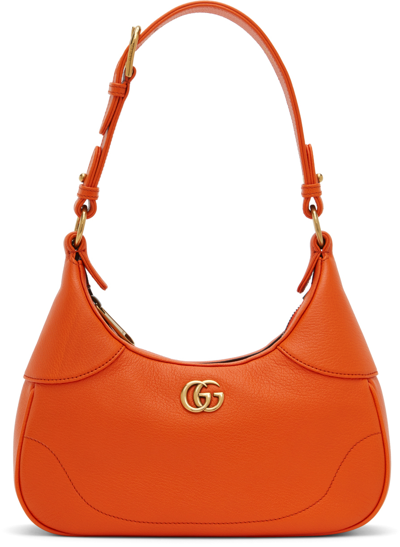 Shop Gucci Orange Small Aphrodite Bag In 7519 Deep Orange