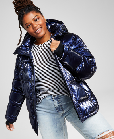Shiny puffy coat sales