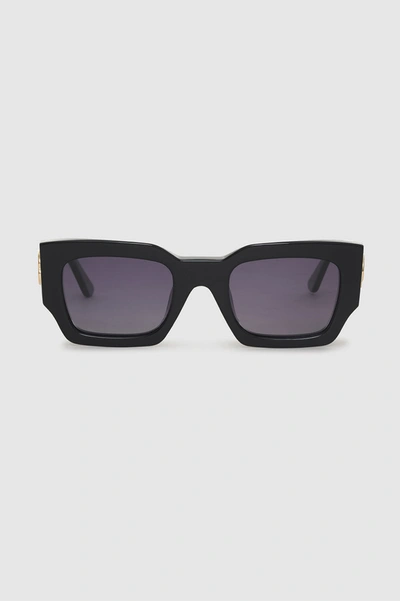 Shop Anine Bing Indio Sunglasses Monogram In Black