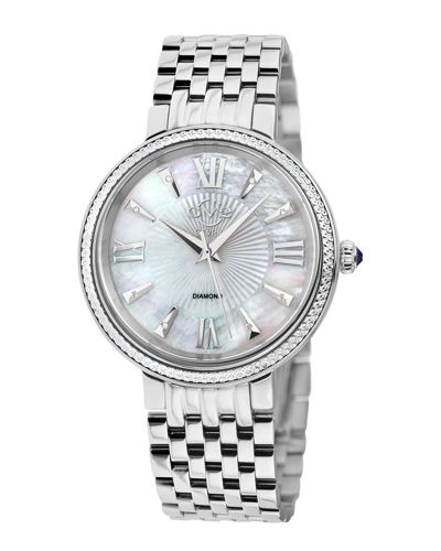 Shop Gv2 Women's Diamond Watch In Silver