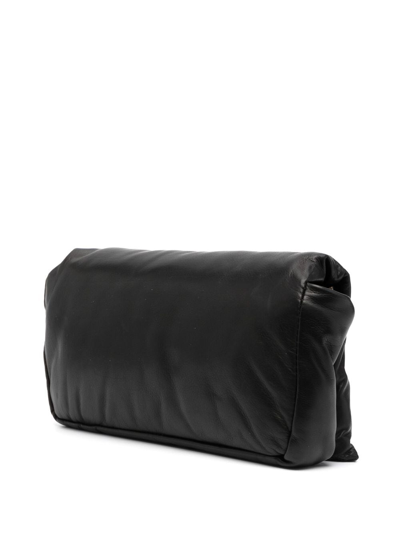 Rick Owens Logo-plaque Leather Shoulder Bag In Black