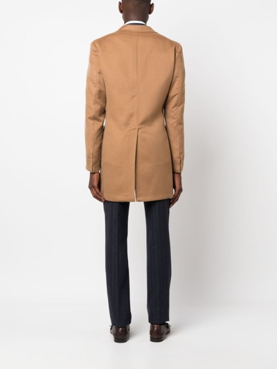 Shop Gabo Napoli Double-breasted Cashmere Coat In Brown