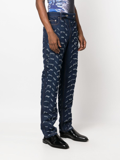 Juntae Kim High-waist Bootcut Jeans In Blue