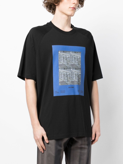 Shop Song For The Mute Graphic-print Cotton T-shirt In Black
