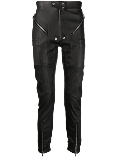 Shop Rick Owens Zipper-detailing Skinny Trousers In Black