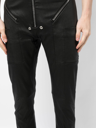 Shop Rick Owens Zipper-detailing Skinny Trousers In Black